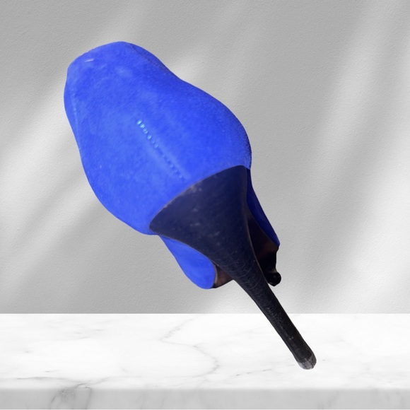 Donald Pliner Royal Blue Suede High Heel Pumps New 8m - Picture 5 of 6